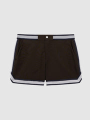 Reiss Shorts | Baller Reiss | Ché Elasticated Waist Contrast Swim Shorts Chocolate/navy - Men