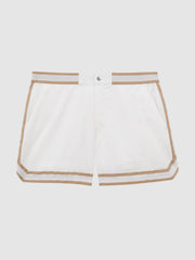 Reiss Shorts | Baller Reiss | Ché Elasticated Waist Contrast Swim Shorts Neutral/white - Men