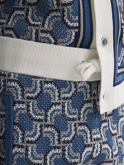 Reiss Shorts | Bloom Knitted Patterned Drawstring Shorts Blue - Children