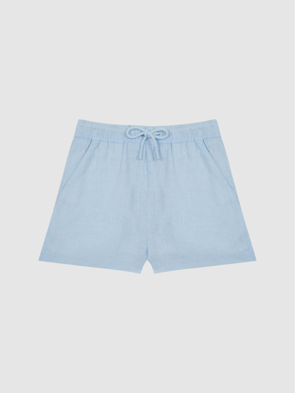 Reiss Shorts | Cleo Linen Drawstring Shorts Ice Blue - Children