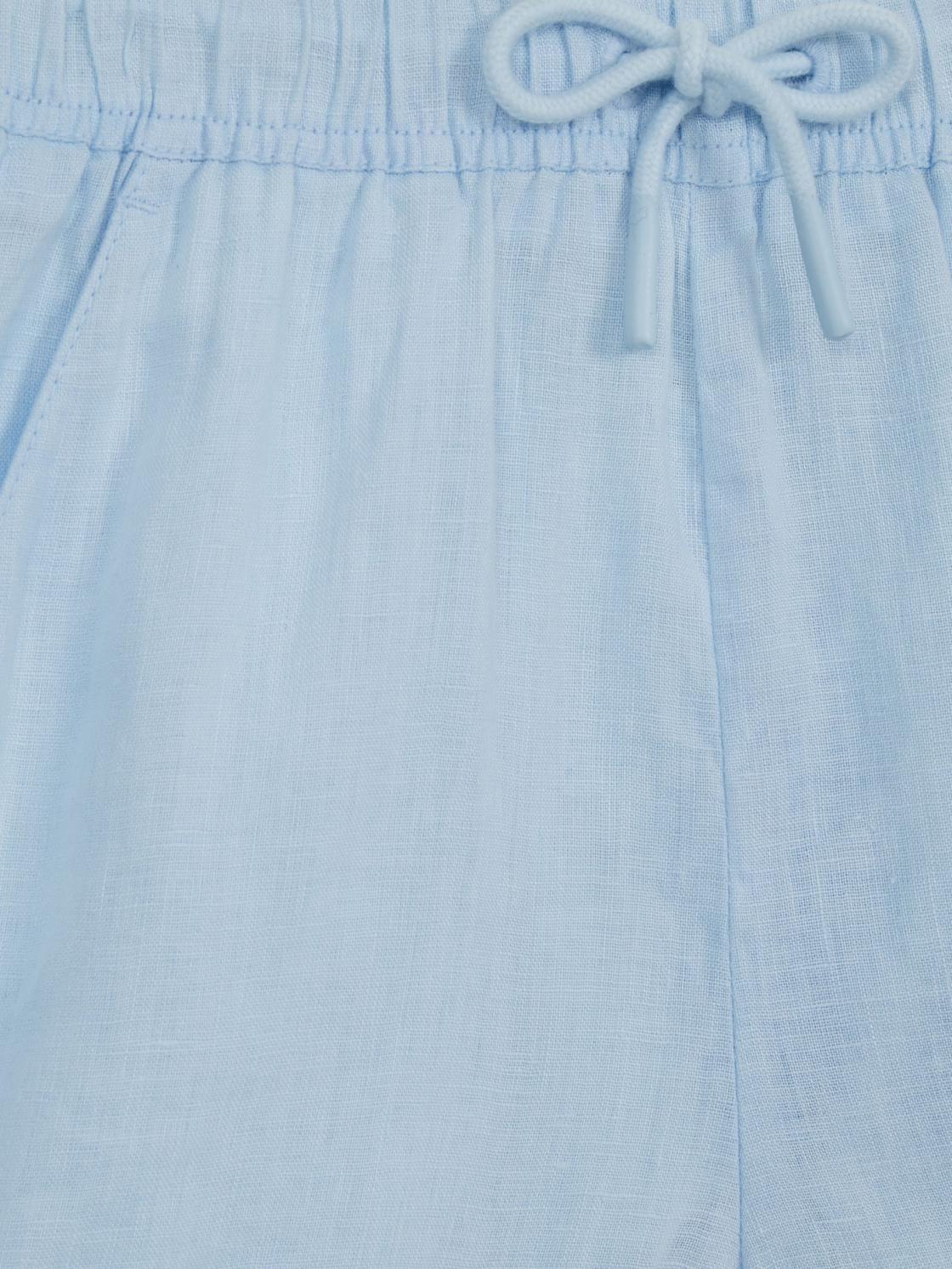 Reiss Shorts | Cleo Linen Drawstring Shorts Ice Blue - Children