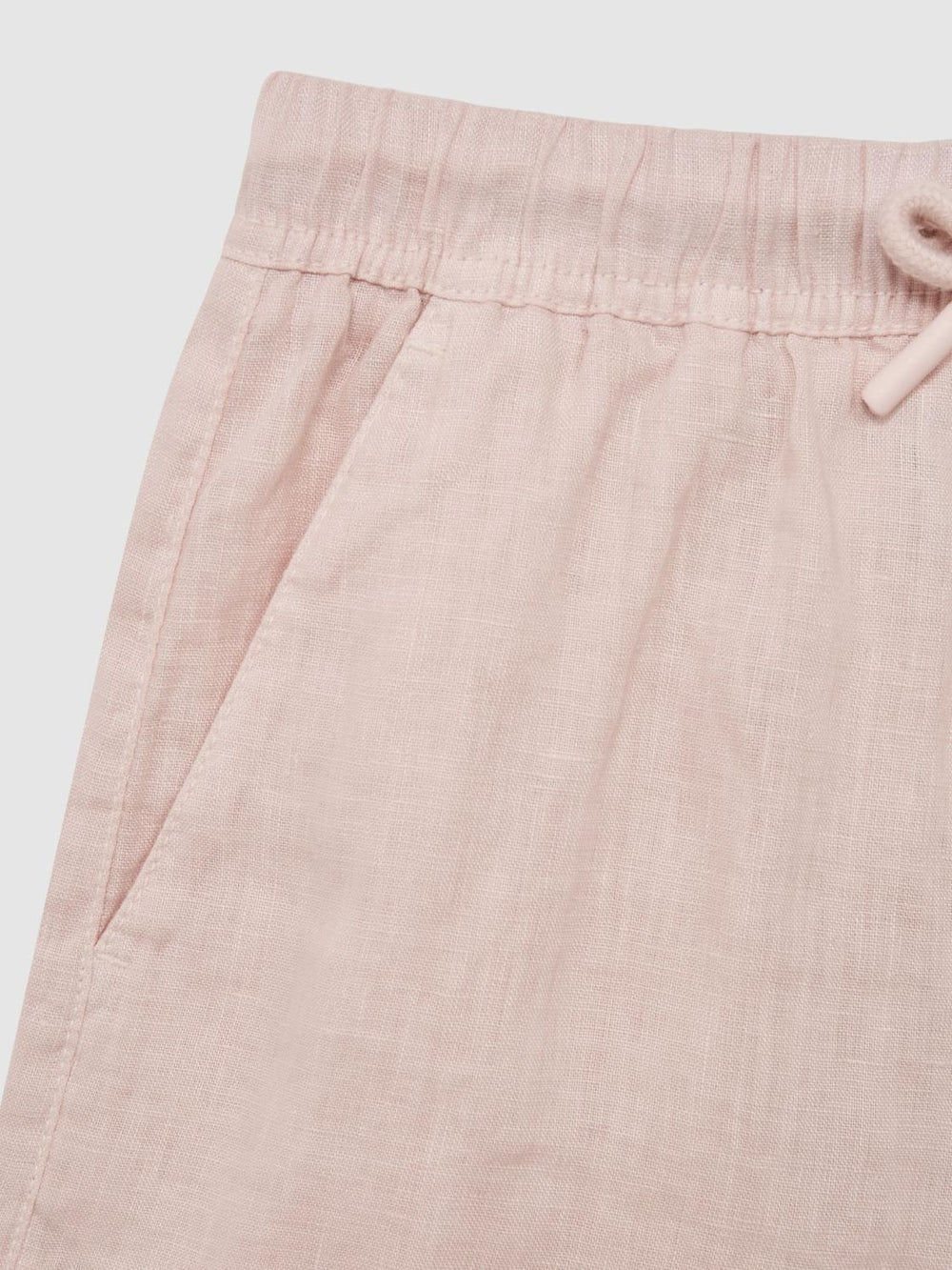 Reiss Shorts | Cleo Linen Drawstring Shorts Soft Pink - Children