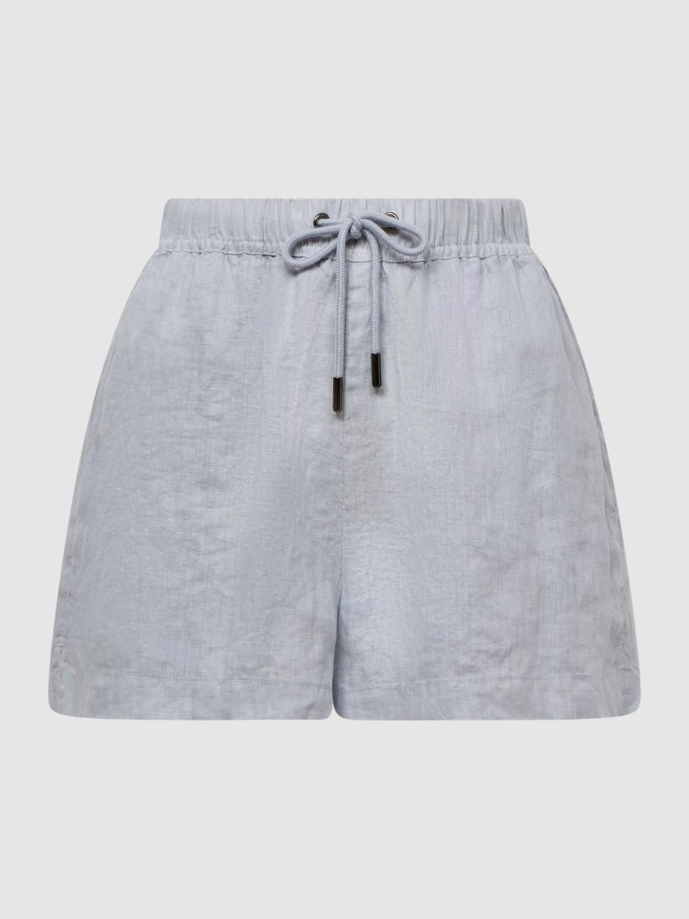 Reiss Shorts | Cleo Linen High Rise Drawstring Shorts Blue - Women