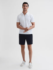 Reiss Shorts | Club Elasticated Waistband Shorts Navy - Men