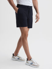 Reiss Shorts | Club Elasticated Waistband Shorts Navy - Men