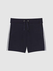 Reiss Shorts | Colton Side Stripe Drawstring Shorts Navy - Children