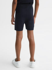 Reiss Shorts | Colton Side Stripe Drawstring Shorts Navy - Children