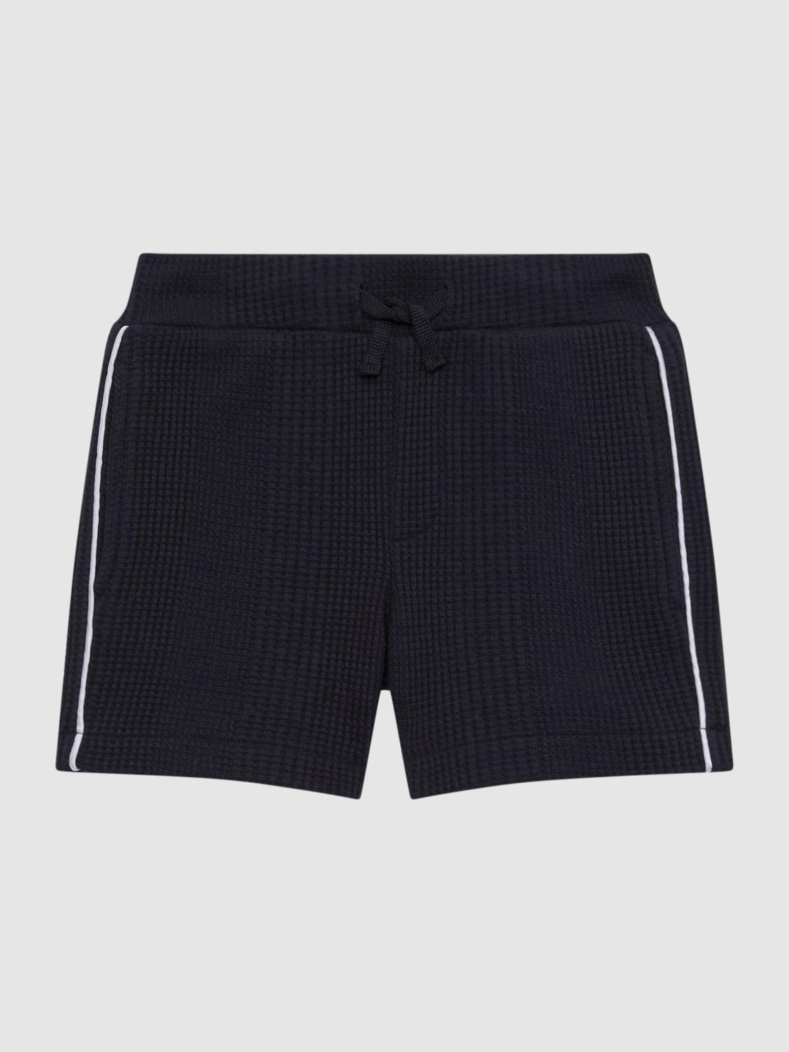 Reiss Shorts | Dexter Textured Drawstring Shorts Navy - Children
