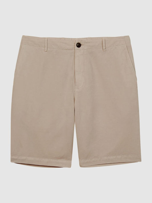 Reiss Shorts | Ezra Cotton-Linen Blend Shorts Navy - Men