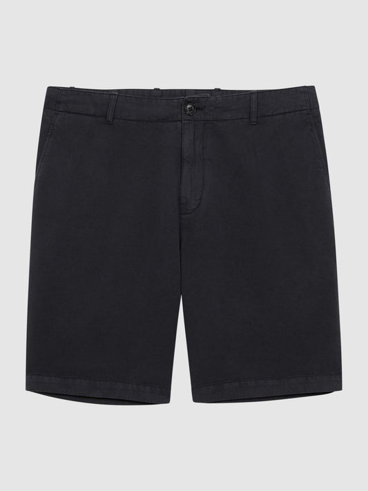 Reiss Shorts | Ezra Cotton-Linen Blend Shorts Navy - Men