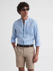 Reiss Shorts | Ezra Cotton-Linen Blend Shorts Navy - Men