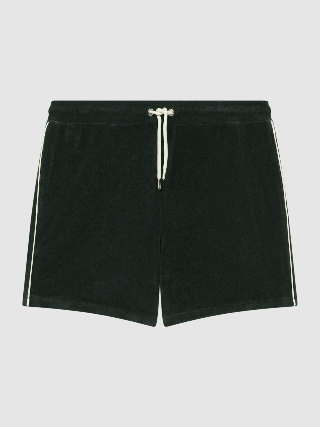 Reiss Shorts | Fredericks Towelling Drawstring Shorts Dark Green - Men