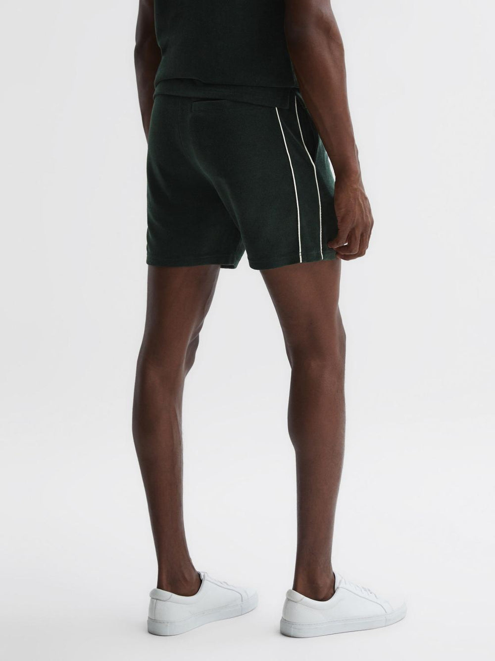 Reiss Shorts | Fredericks Towelling Drawstring Shorts Dark Green - Men