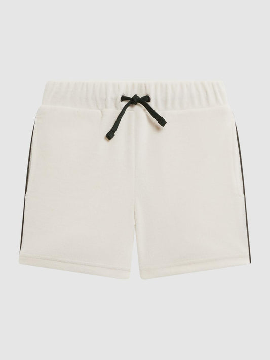 Reiss Shorts | Fredericks Towelling Drawstring Shorts Ecru - Children
