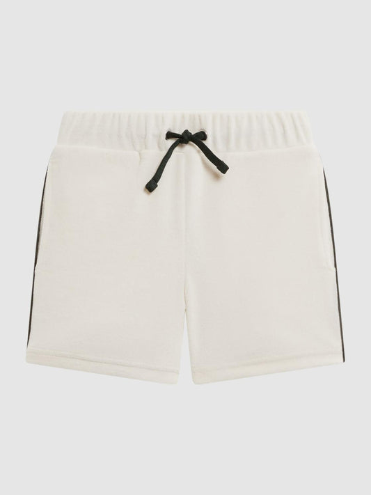 Reiss Shorts | Fredericks Towelling Drawstring Shorts Ecru - Children