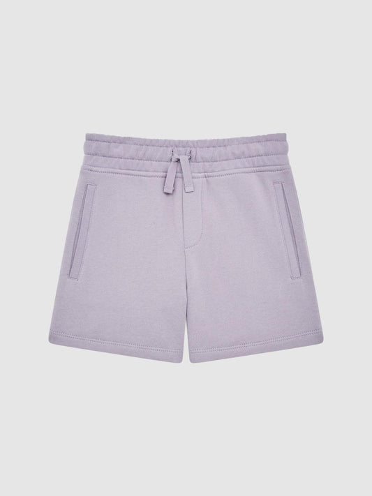 Reiss Shorts | Henry Drawstring Jersey Shorts Lilac - Children