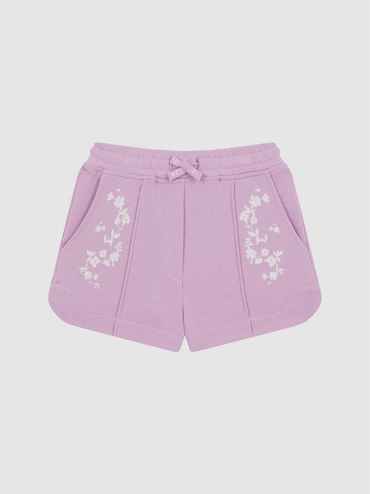 Reiss Shorts | Honor Jersey Logo Shorts Lilac - Children