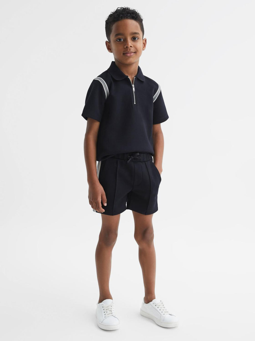 Reiss Shorts | Janeiro Stripe Detail Shorts Navy - Children