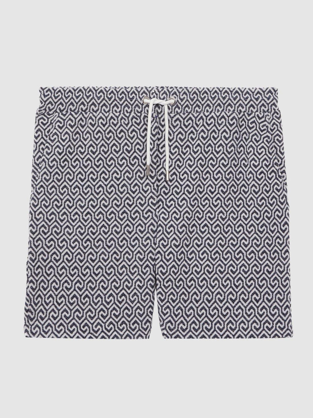 Reiss Shorts | Jenkin Terrycloth Drawstring Shorts Navy/white - Men