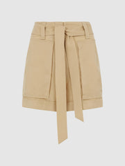 Reiss Shorts | Joanie Mid Rise Utility Shorts Neutral - Women