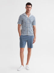 Reiss Shorts | Latin Elasticated Shorts Airforce Blue - Men