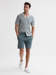 Reiss Shorts | Latin Elasticated Shorts Airforce Blue - Men