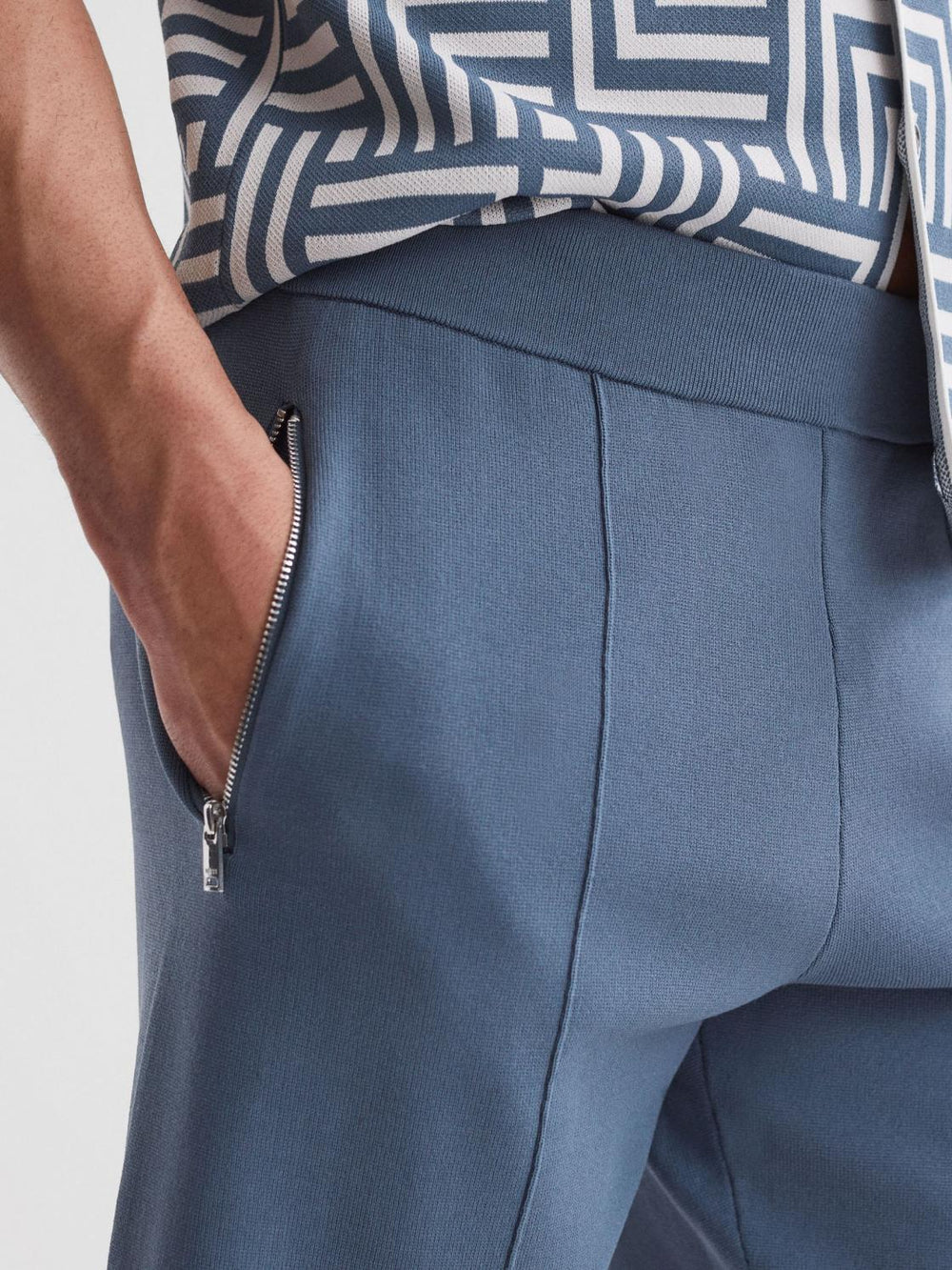 Reiss Shorts | Latin Elasticated Shorts Airforce Blue - Men
