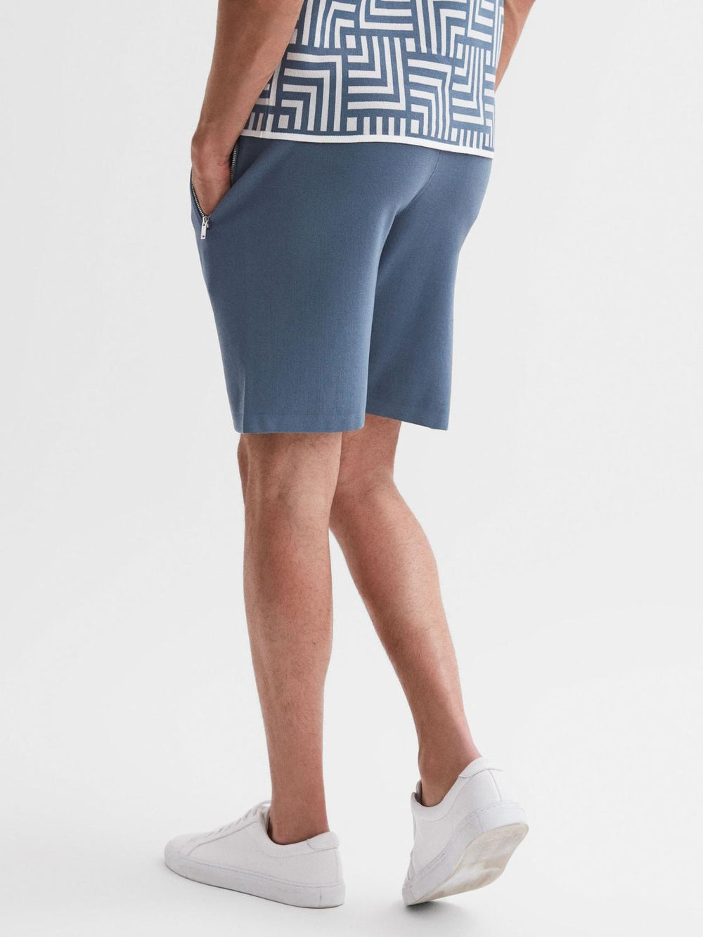 Reiss Shorts | Latin Elasticated Shorts Airforce Blue - Men