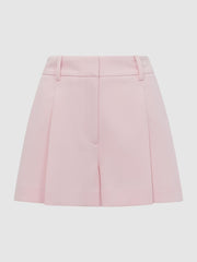 Reiss Shorts | Marina Pleated Tailored Shorts Pink - Women