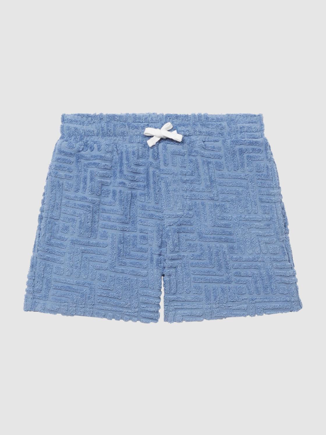 Reiss Shorts | Miami Terry Towelling Shorts Airforce Blue - Children