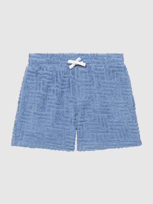 Reiss Shorts | Miami Terry Towelling Shorts Airforce Blue - Children