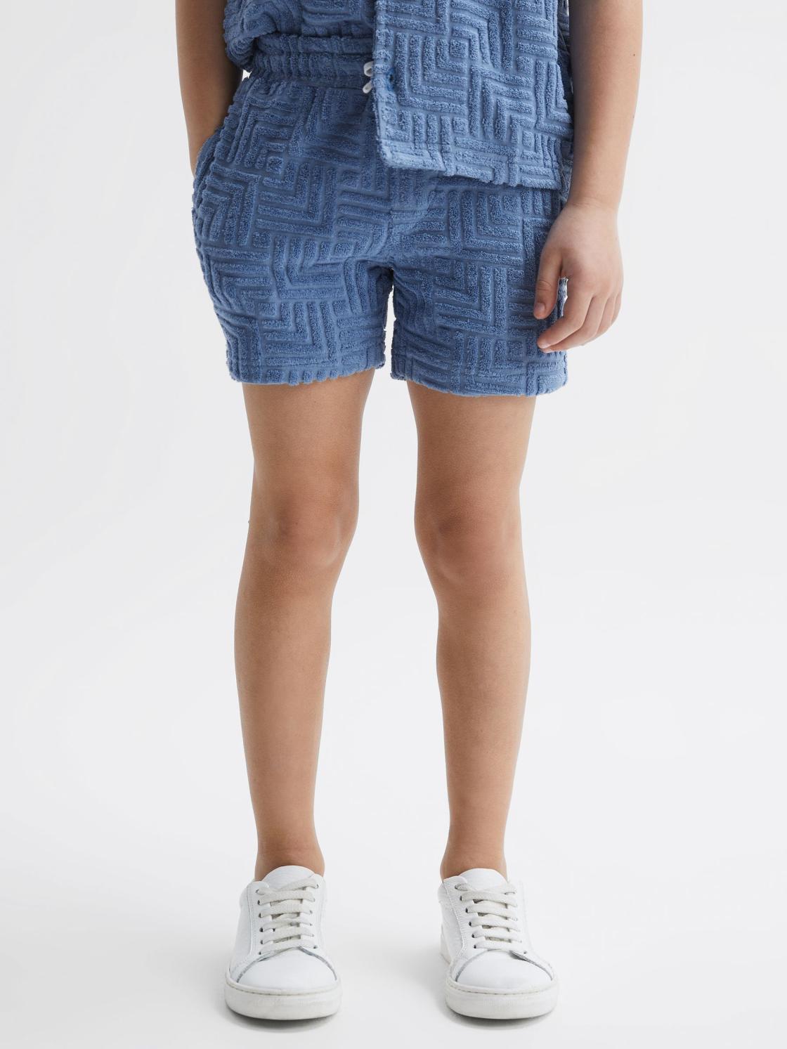 Reiss Shorts | Miami Terry Towelling Shorts Airforce Blue - Children