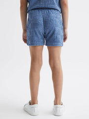 Reiss Shorts | Miami Terry Towelling Shorts Airforce Blue - Children