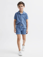 Reiss Shorts | Miami Terry Towelling Shorts Airforce Blue - Children