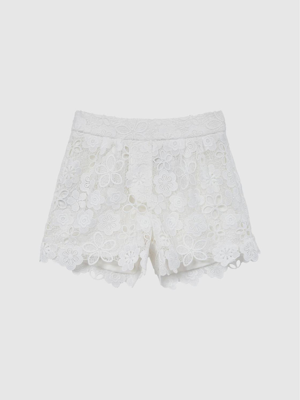 Reiss Shorts | Skylar Lace Shorts Ivory - Children