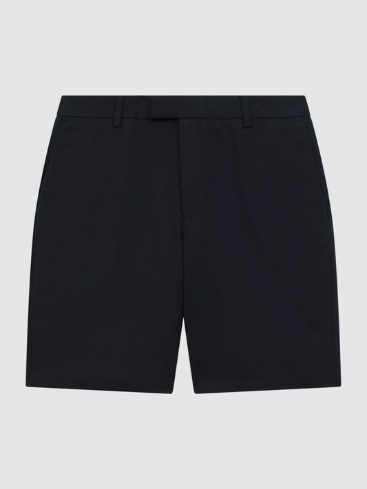Reiss Shorts | Southbury Cotton Blend Chino Shorts Navy - Men