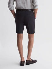 Reiss Shorts | Southbury Cotton Blend Chino Shorts Slate Blue - Men