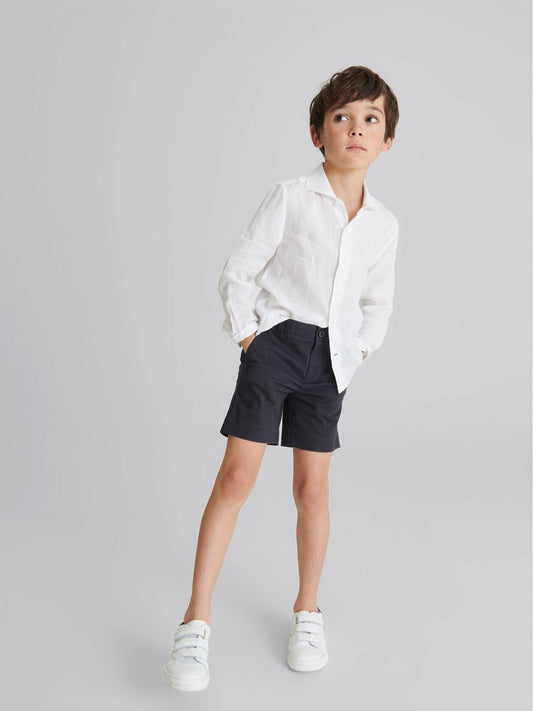 Reiss Shorts | Wicket Casual Chino Shorts Blue - Children
