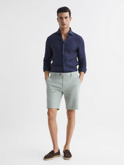 Reiss Shorts | Wicket Modern Fit Chino Shorts Soft Sage - Men