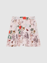 Reiss Skirts | Amie Floral Printed High Rise Skirt Ivory Print - Children