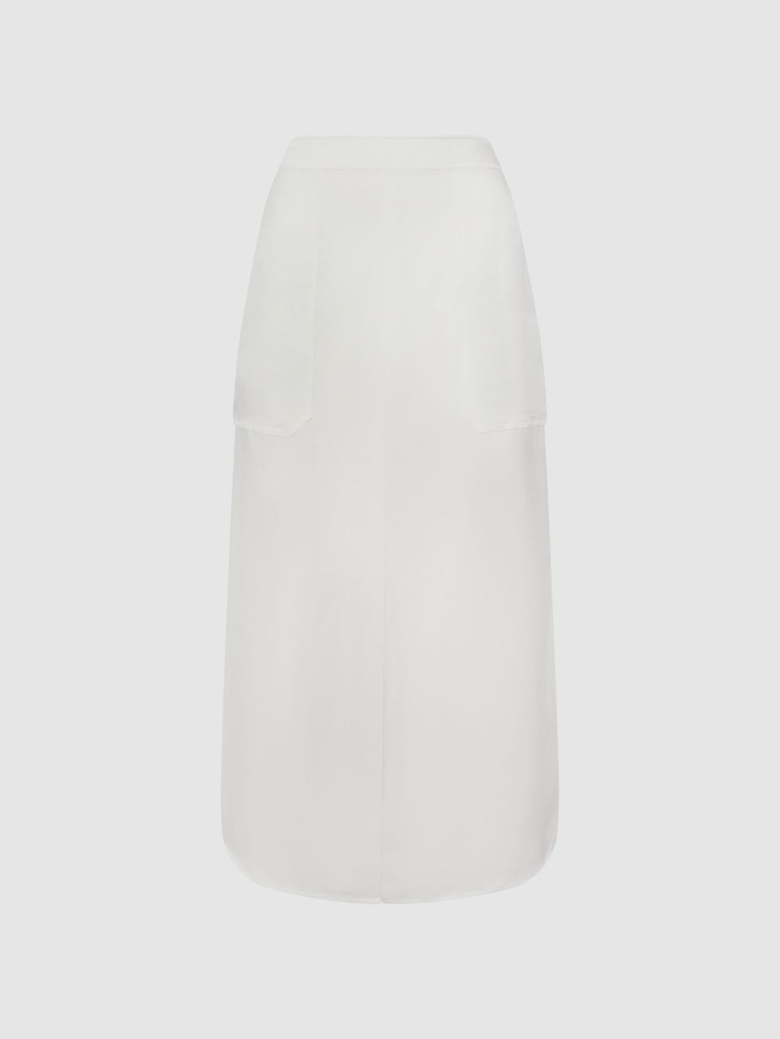 Reiss Skirts | Axelle Linen High Rise Skirt White - Women