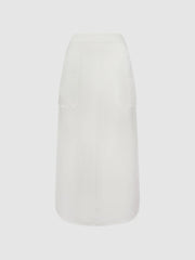 Reiss Skirts | Axelle Linen High Rise Skirt White - Women