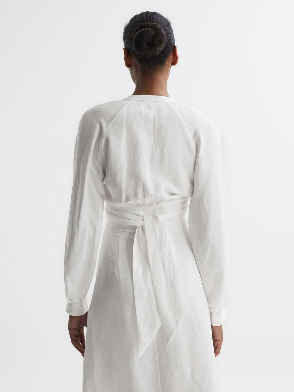Reiss Skirts | Axelle Linen High Rise Skirt White - Women