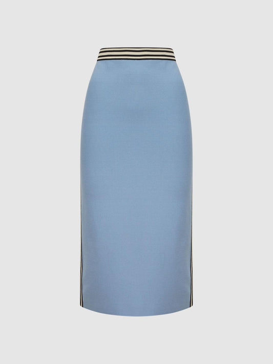 Reiss Skirts | Brooke High Rise Pencil Skirt Co-Ord Blue - Women