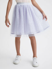Reiss Skirts | Charlotta Sequin Midi Skirt Lilac - Children