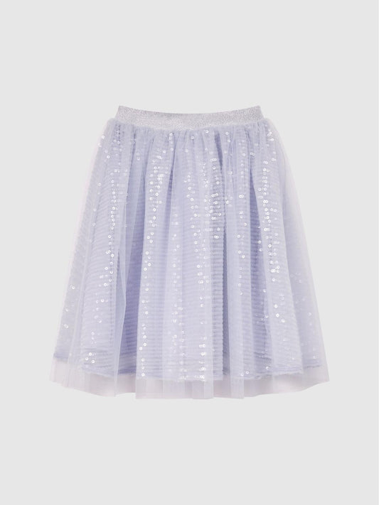Reiss Skirts | Charlotta Sequin Midi Skirt Lilac - Children