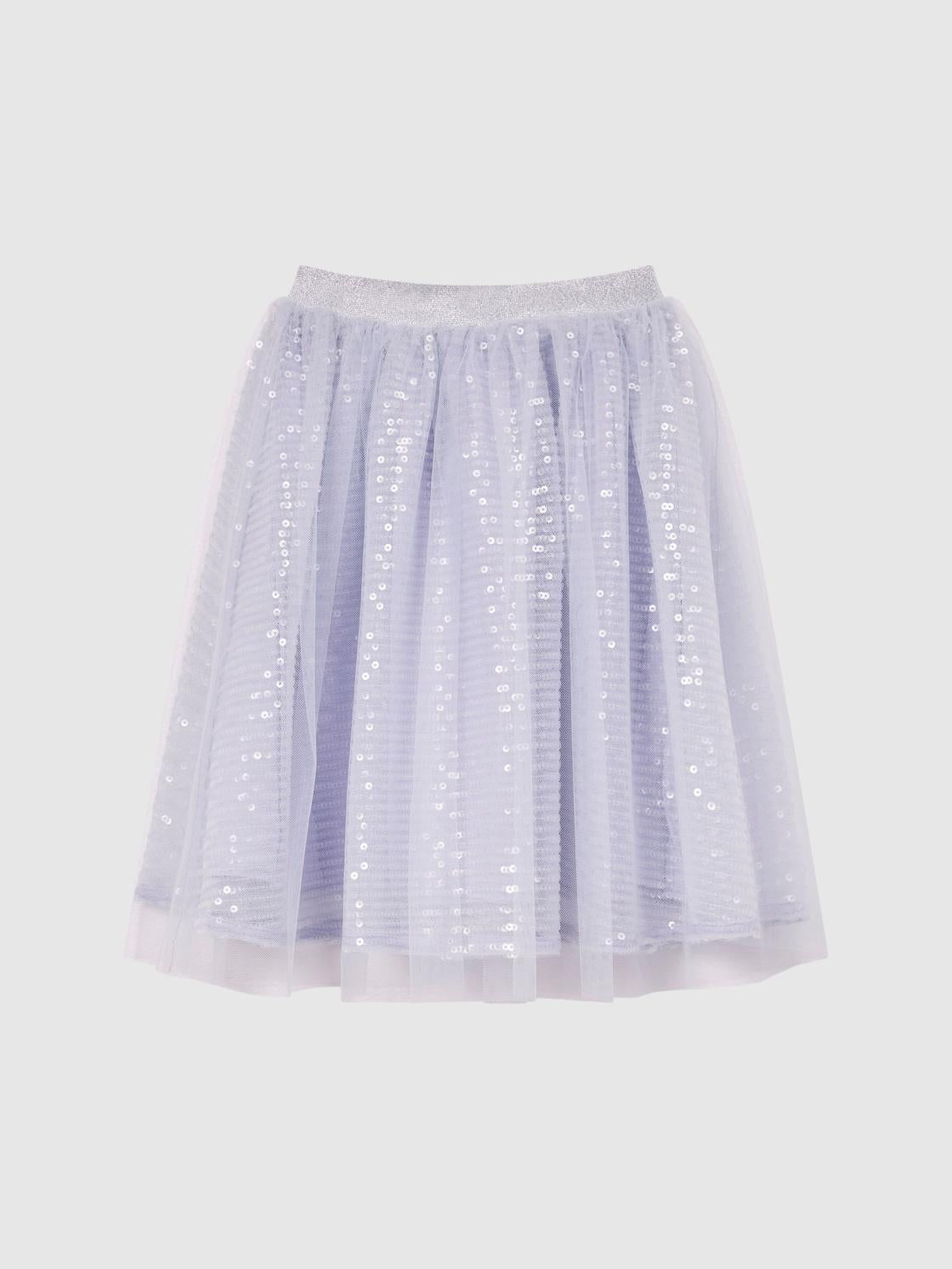 Reiss Skirts | Charlotta Sequin Midi Skirt Lilac - Children
