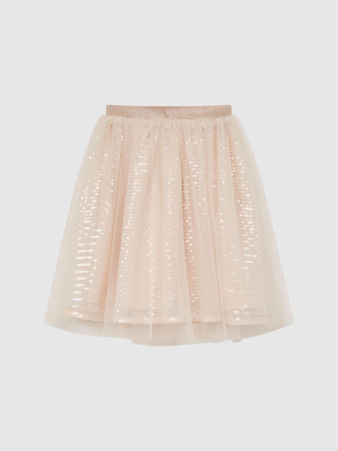 Reiss Skirts | Charlotta Sequin Midi Skirt Lilac - Children