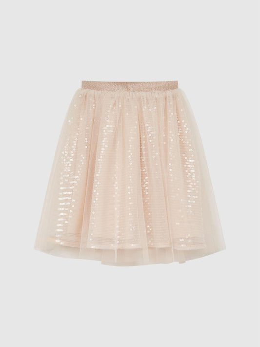 Reiss Skirts | Charlotta Sequin Midi Skirt Lilac - Children
