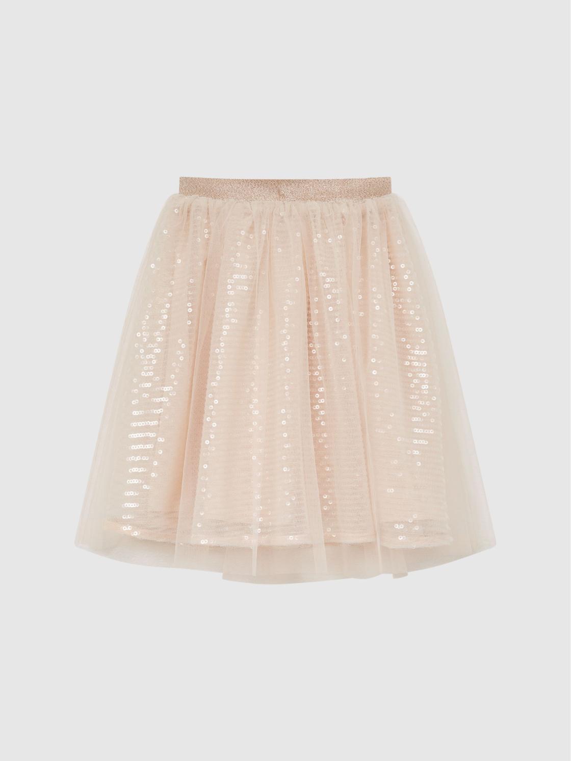 Reiss Skirts | Charlotta Sequin Midi Skirt Lilac - Children